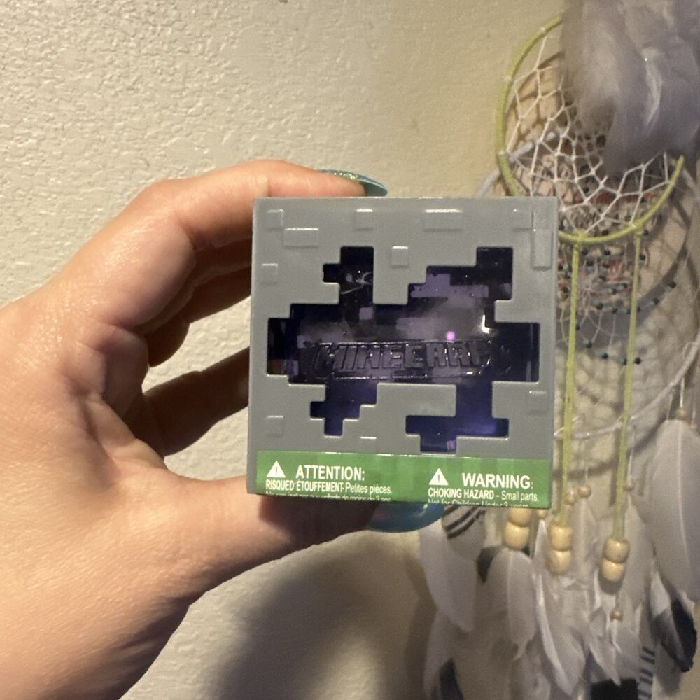 Minecraft Jelly Cube Squishy Sensory Toy, Like NeeDoh, Purple